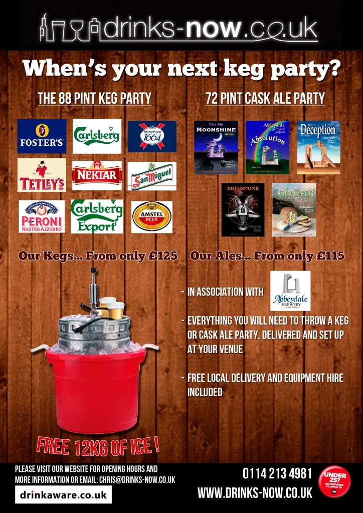 keg party flyer A5 copy DrinksNow.co.uk