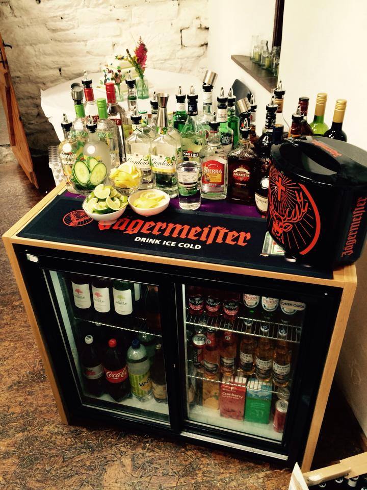 Bottle fridge and spirits selection DrinksNow.co.uk