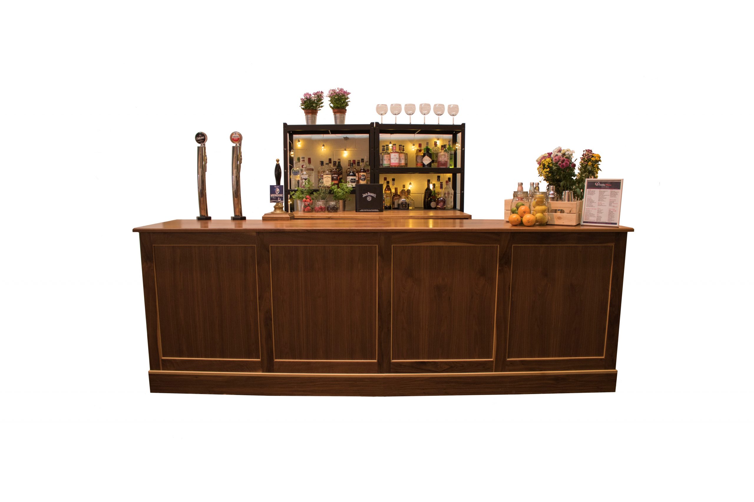 10ft Walnut Mobile Bar