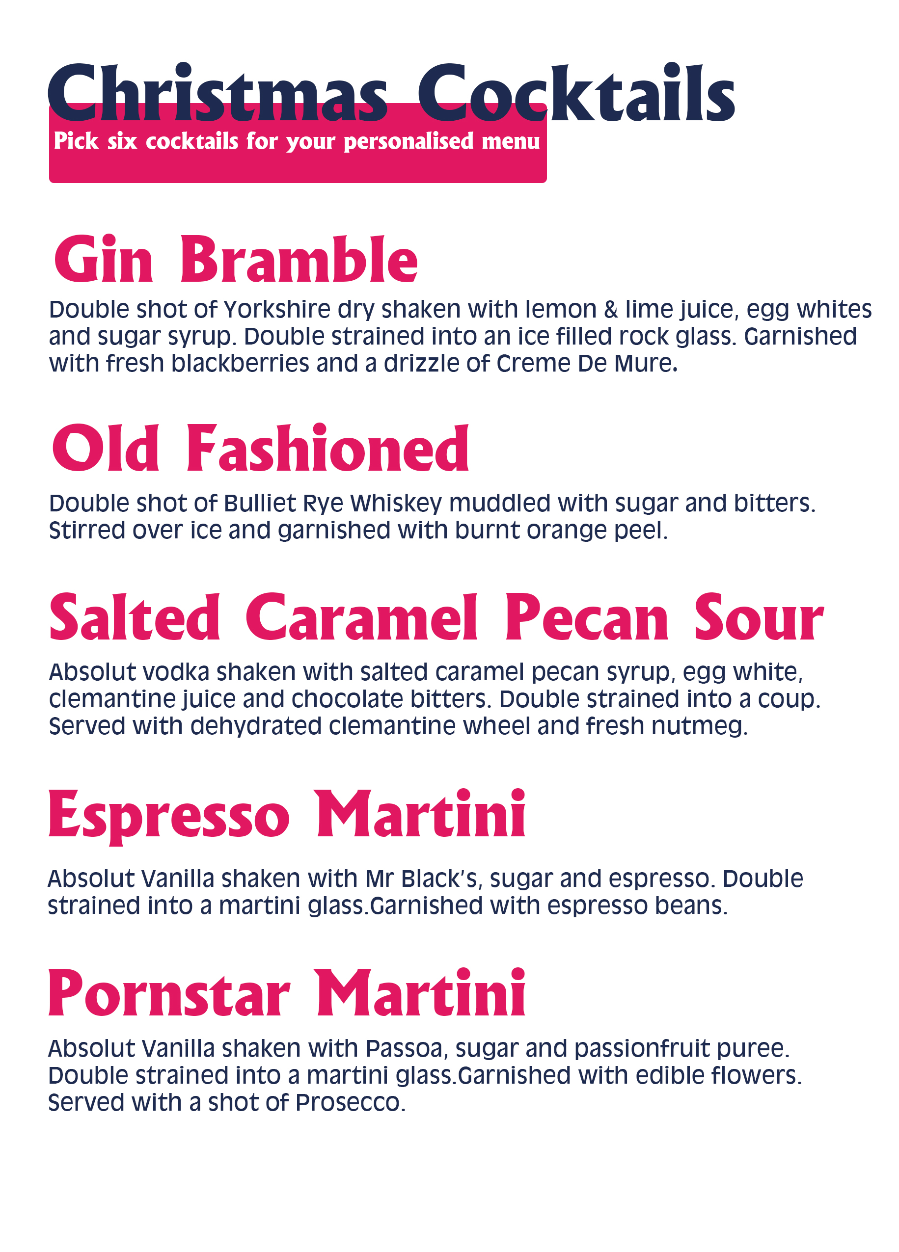 Christmas Cocktail Bar